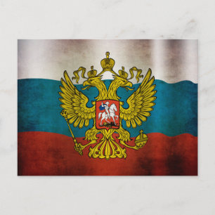 Waving flag of Russia Postcard