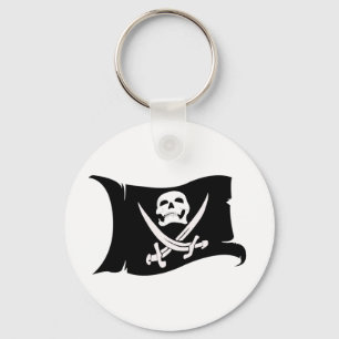 Waving Flag-Pirate Icon #10 Key Ring