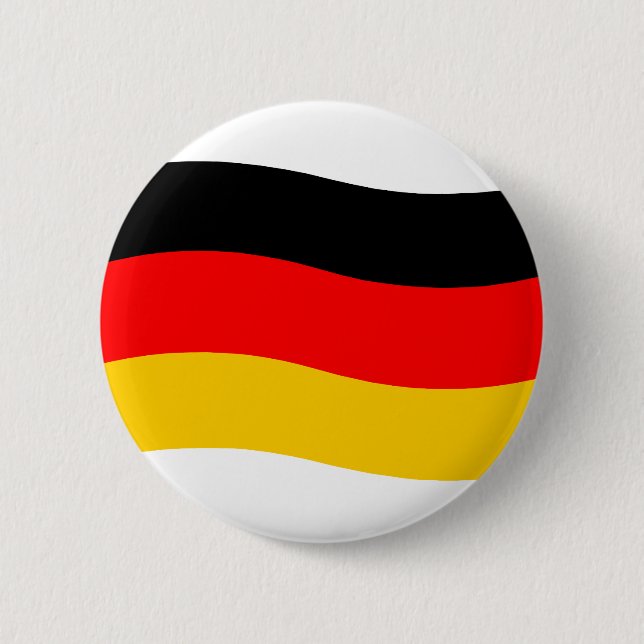 Waving German Flag 6 Cm Round Badge (Front)