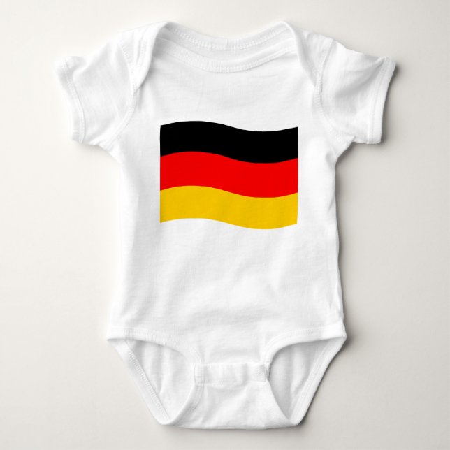 Waving German Flag Baby Bodysuit (Front)