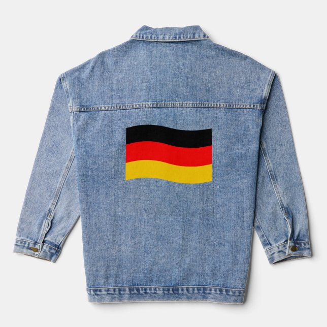 Waving German Flag Denim Jacket (Back)