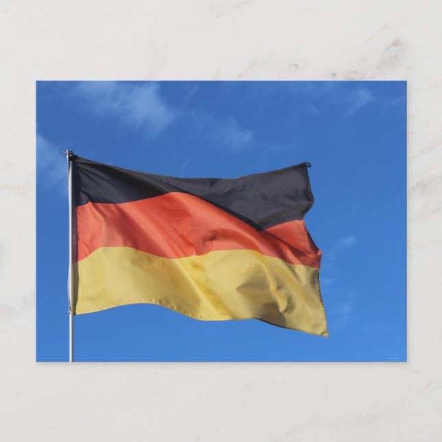 Waving German Flag Photo Postcard (Front)