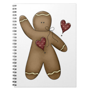 Waving Gingerbread Man Notebook
