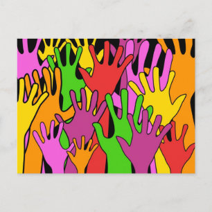 Waving Hands Postcard