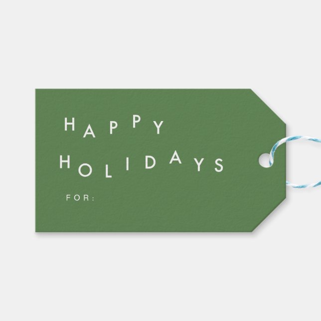 Waving Holidays  Gift Tags (Front (Horizontal))