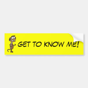 Waving Monkey Bumper Sticker