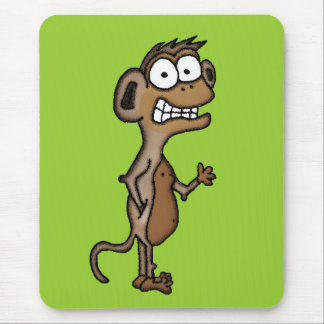 Waving Monkey Mouse Pad