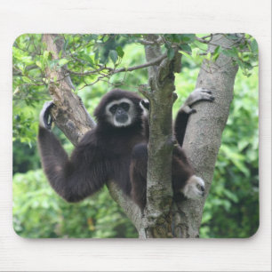 Waving monkey mouse pad