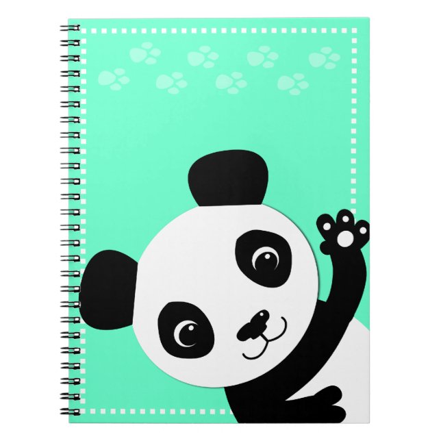 Waving Panda Notebook (Front)