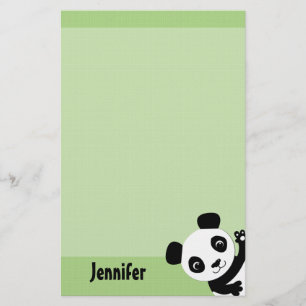 Waving Panda Stationary Stationery