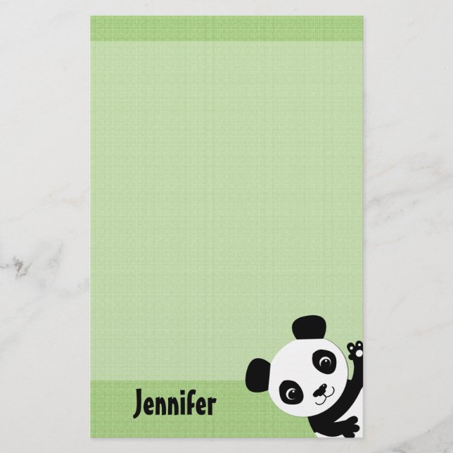 Waving Panda Stationary Stationery (Front)