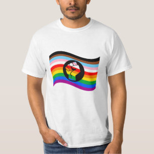 Waving QPOC Pride Flag T-Shirt