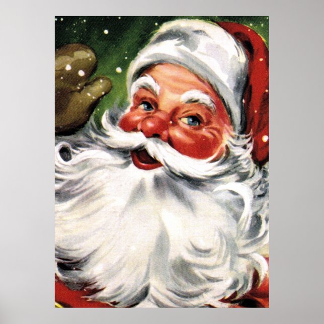 Waving Santa Claus Poster (Front)