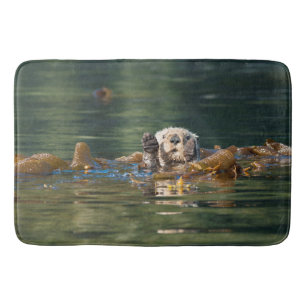 Waving Sea Otter Bath Mat