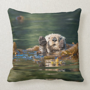 Waving Sea Otter Cushion