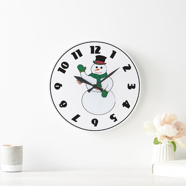 Waving Snowman Clock (Creator Uploaded)