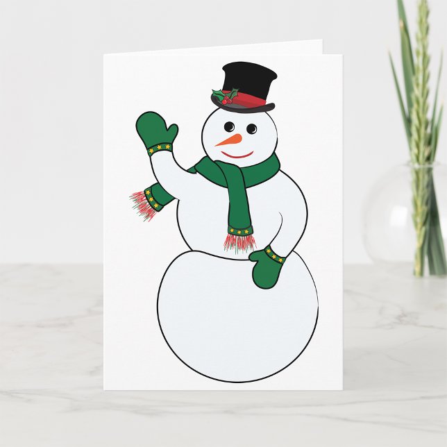 Waving Snowman Greeting Cards (Creator Uploaded)