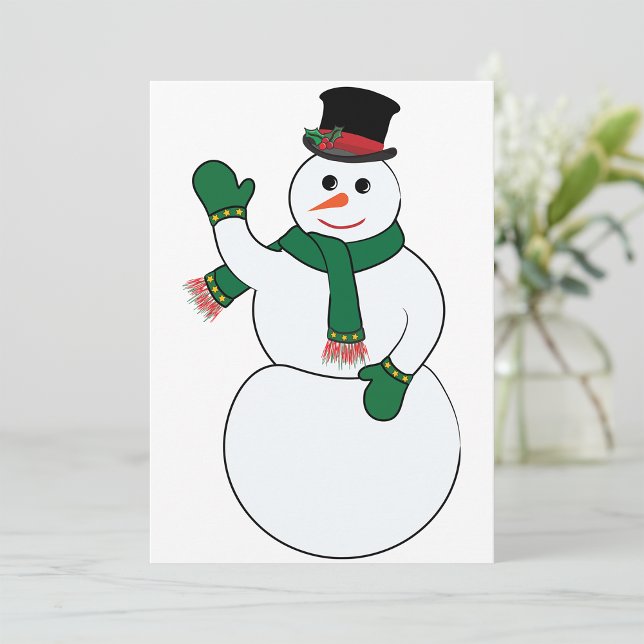 Waving Snowman Invitations (Creator Uploaded)