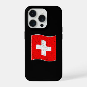 Waving Switzerland flag iPhone 15 Pro Case