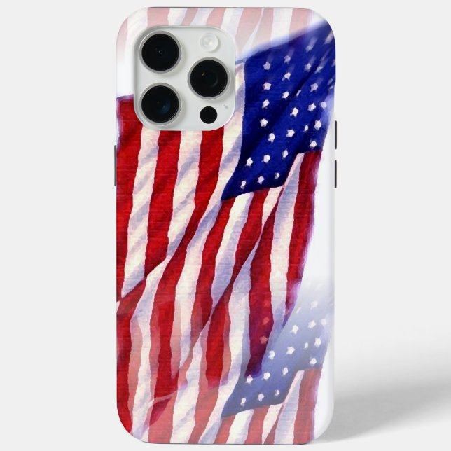 Waving US Flag Case-Mate iPhone Case (Back)