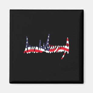 Wavy American Flag 47th President Signature 4th Of Magnet