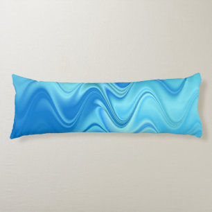 Wavy Blue Abstract Body Cushion