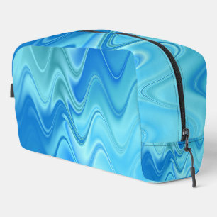Wavy Blue Abstract Toiletry Bag