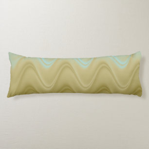 Wavy Blue Green Orange Abstract Body Cushion