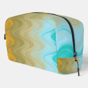 Wavy Blue Green Orange Abstract Duffel Bag