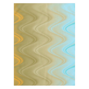 Wavy Blue Green Orange Abstract Tablecloth