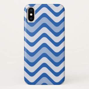 Wavy Blue Pattern iPhone X Case