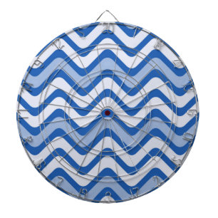 Wavy Blue Pattern Dartboard