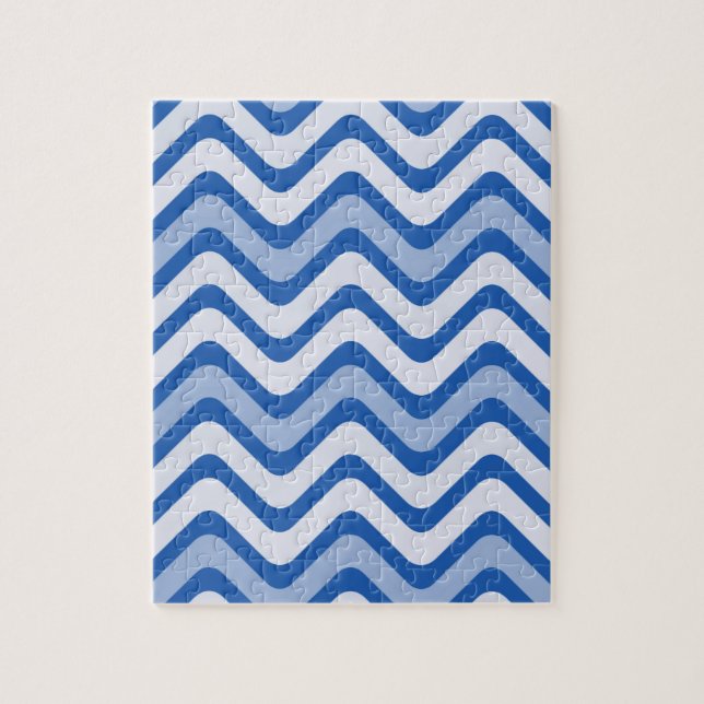 Wavy Blue Pattern Jigsaw Puzzle (Vertical)