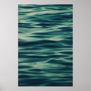 Wavy body of water poster