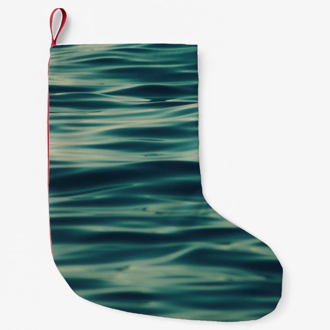 Wavy body of water small christmas stocking (Front)