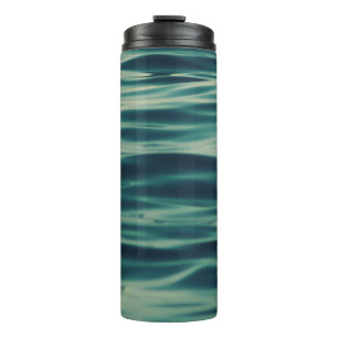 Wavy body of water thermal tumbler