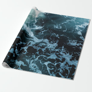WAVY BODY OF WATER WRAPPING PAPER