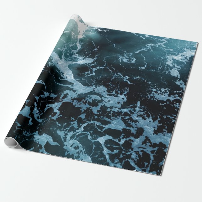 WAVY BODY OF WATER WRAPPING PAPER (Unrolled)