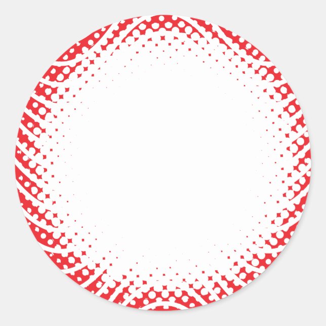 Wavy Border Christmas Blank Custom Classic Round Sticker (Front)