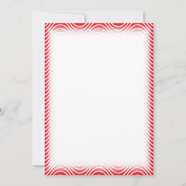 Wavy Border Christmas Blank Custom Text Invitation (Front)