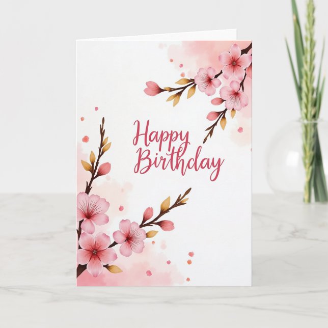 Wavy Botanical Greeting Card (Front)