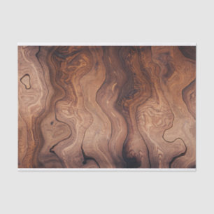 Wavy Brown Wood Texture Structure Tissue Paper