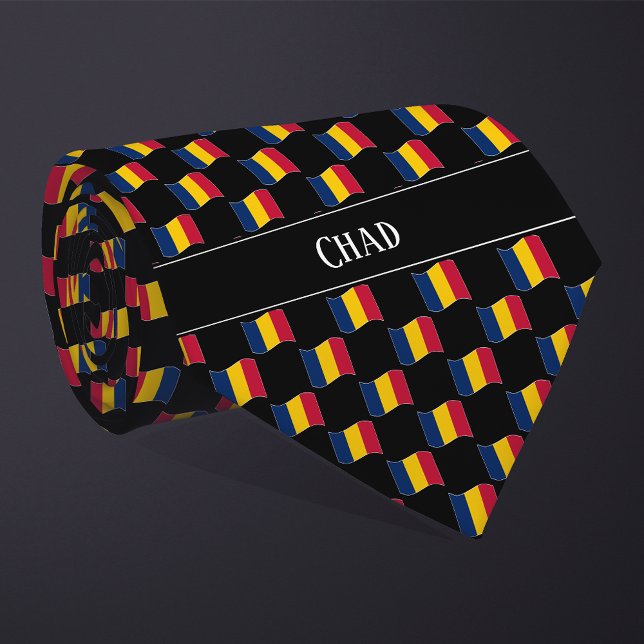 Wavy Chad Flag Pattern  Tie (Creator Uploaded)