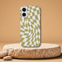 Wavy Chequerboard Modern iPhone 16 cases