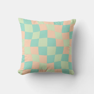 Wavy Chequered Pattern Cushion