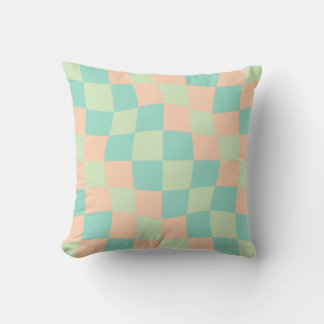 Wavy Chequered Pattern Cushion