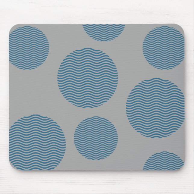 Wavy Circular Patterned Mousepad (Front)