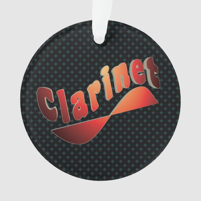 Wavy Clarinet Ornament (Front)