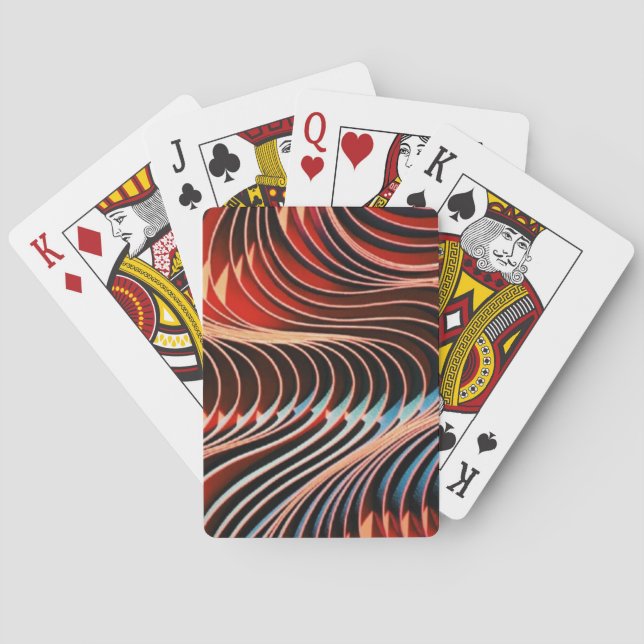 Wavy colours  playing cards (Back)