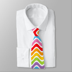 Wavy colours tie